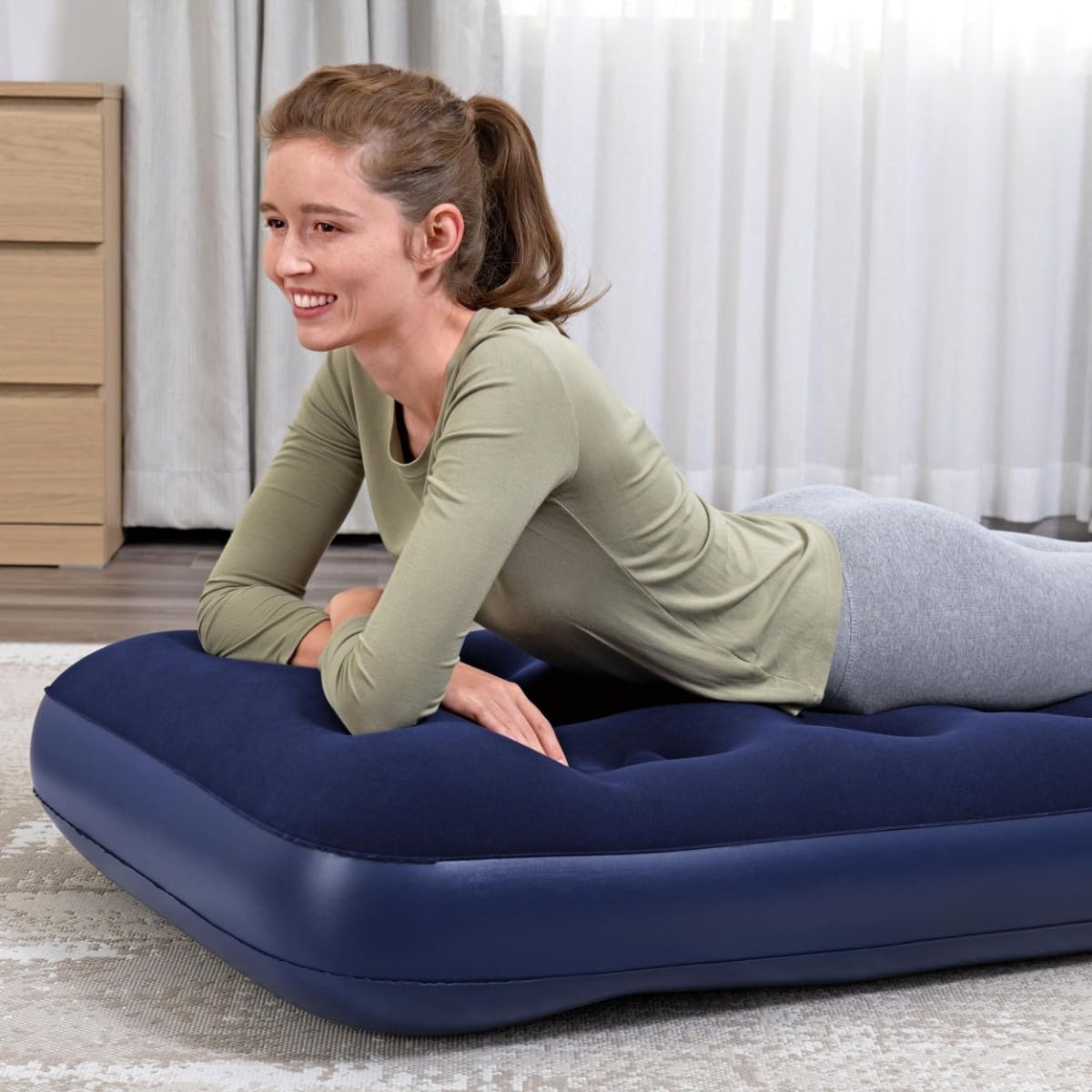 Bestway Single Flocked Airbed for Camping
