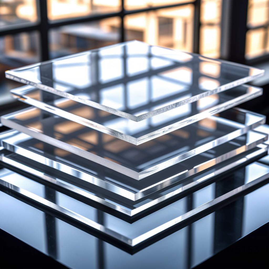 A4 Clear Acrylic Sheets - 210mm x 297mm x 6mm Clear Plastic Acrylic Sheet, Transparent Plastic Sheet Panels for Decoration, Display, Picture Frame, Painting