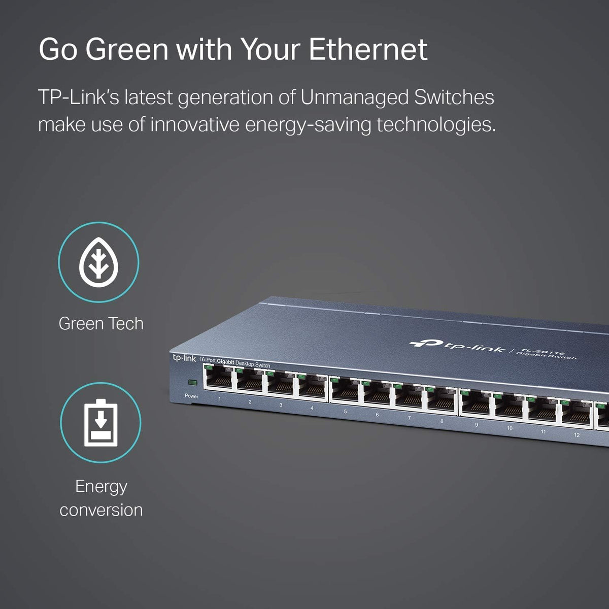 TP-Link TL-SG105S, 5 Port Gigabit Ethernet Network Switch, Ethernet Splitter, Hub, Desktop and Wall-Mounting, Sturdy Metal, Fanless, Plug and Play, Energy-Saving