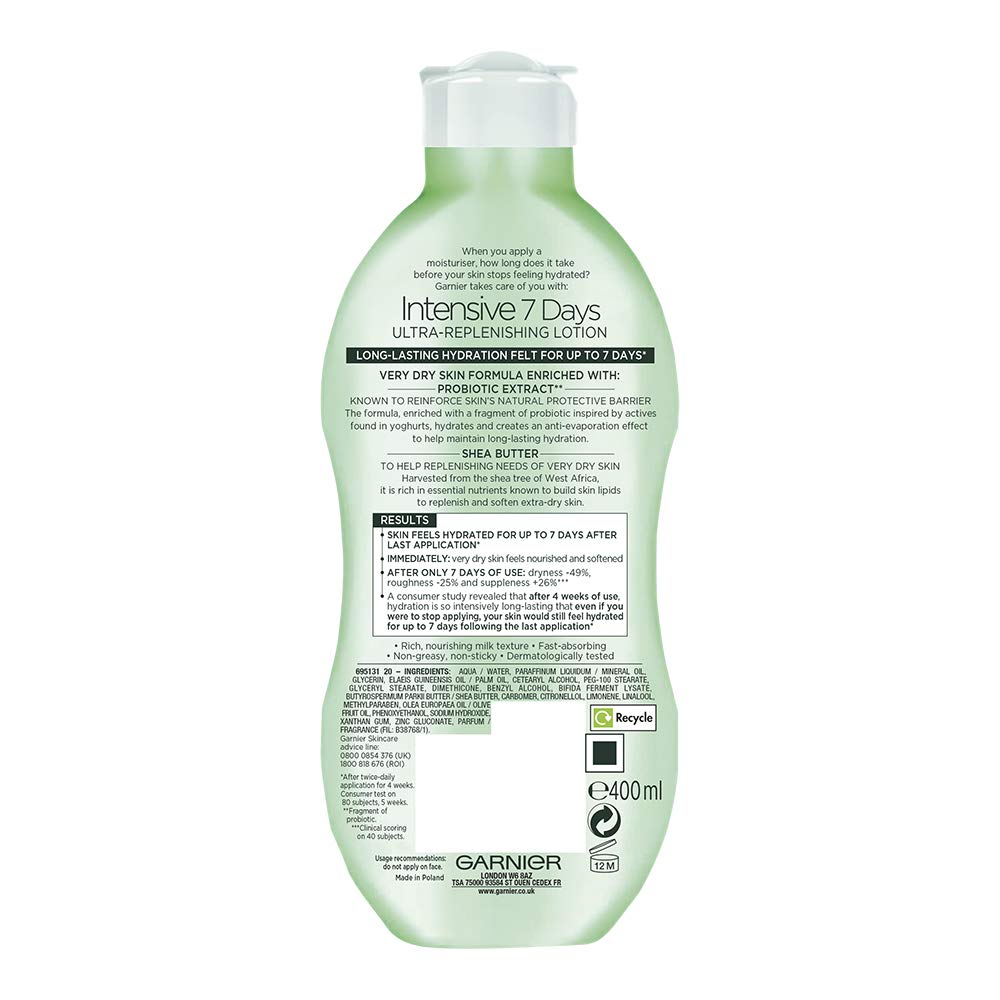 Garnier Intensive 7 Days Shea Butter Probiotic Very Dry Skin Lotion 400ml