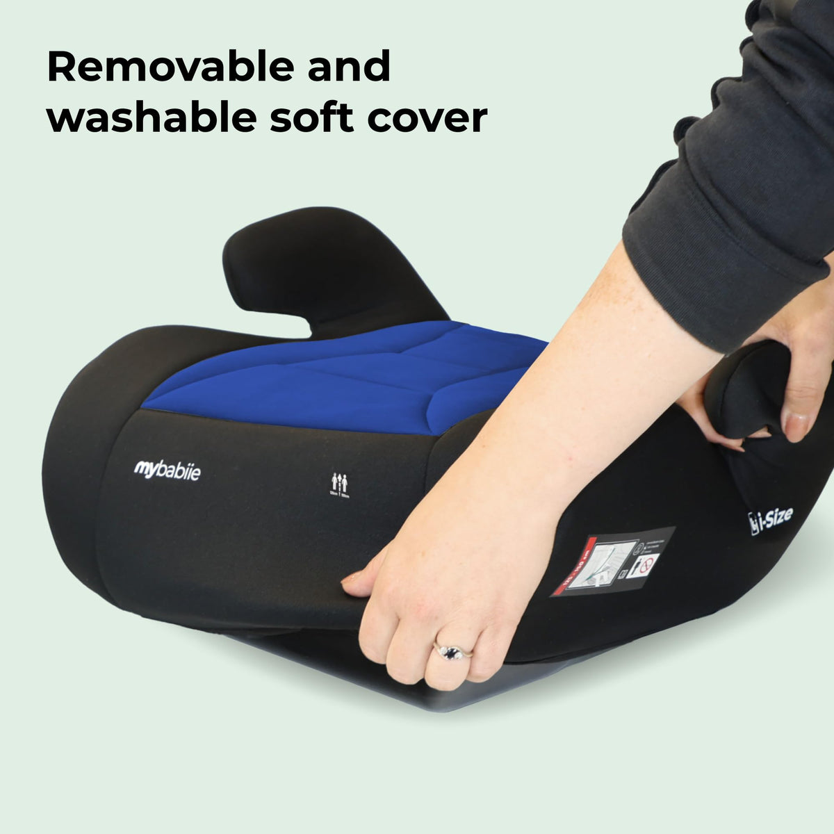 My Babiie MBCSB10 Booster Car Seat - Lightweight at 1kg, Approx. 6-12 Years (125-150cm, 22-36kg), R129, i-Size Backless Child Car Seat, Group 3, Compact, Portable, Ideal for Travel - Pink Leopard