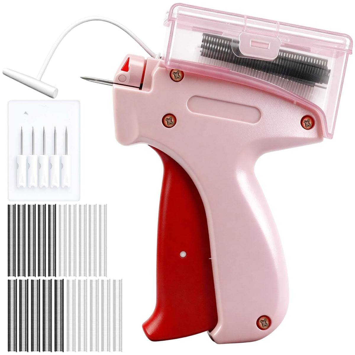 Stitchy Quick Clothing Fixer, Mini Stitch Gun for Clothes, Clothing Stitch Tagging Gun with Case,Stitchy Tool with 6 Needles,1500 Black & 1500 White 5mm Micro Fasteners