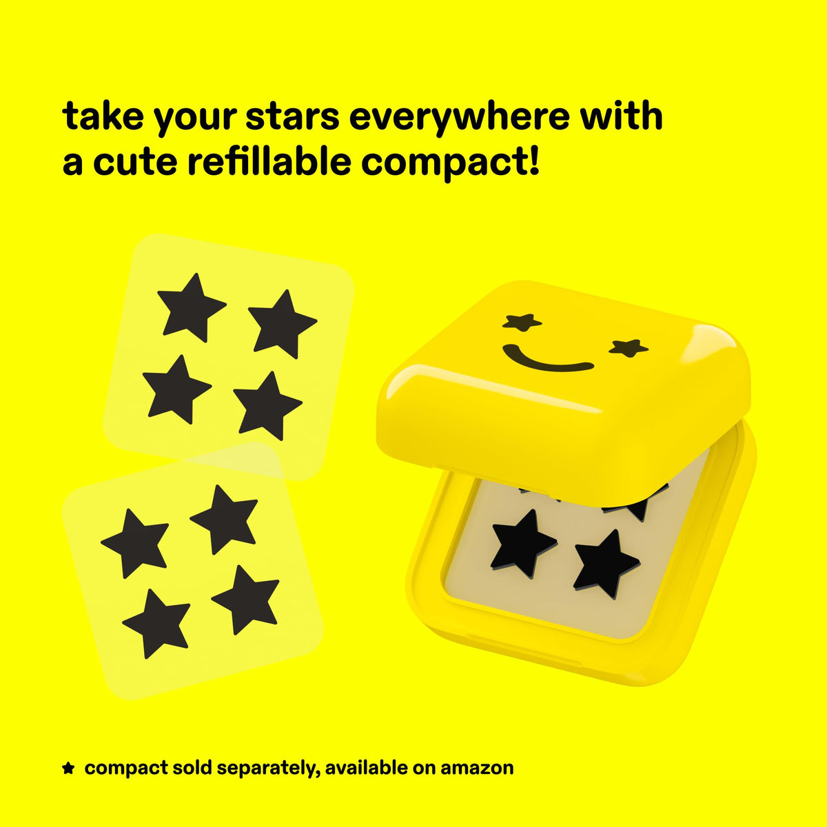 Starface Hydro-Star® Black Hydrocolloid Star-Shaped Pimple Patch, 96 ct