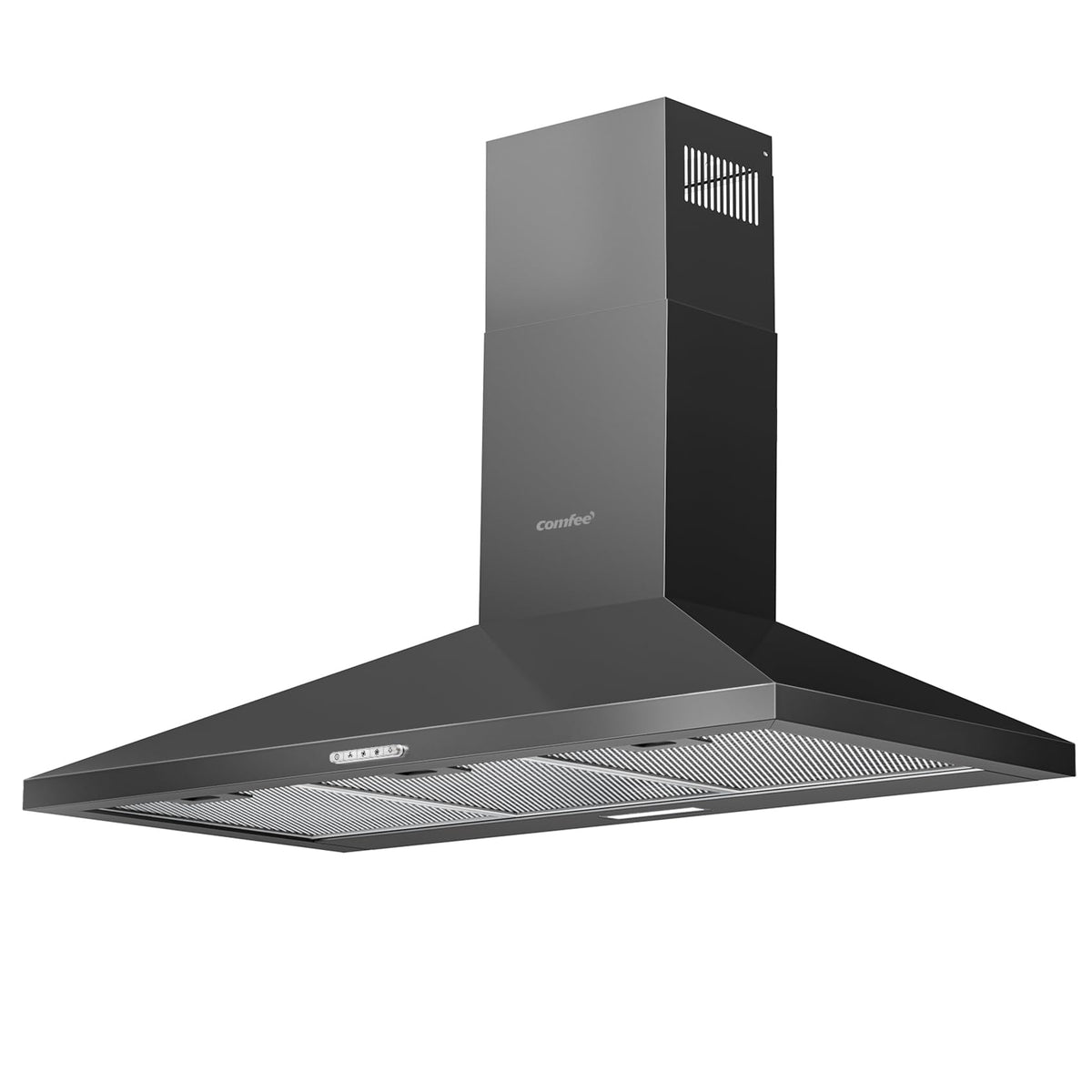 COMFEE' 90cm Chimney Cooker Hood, Class A++ Wall Mounted Kitchen Extractor