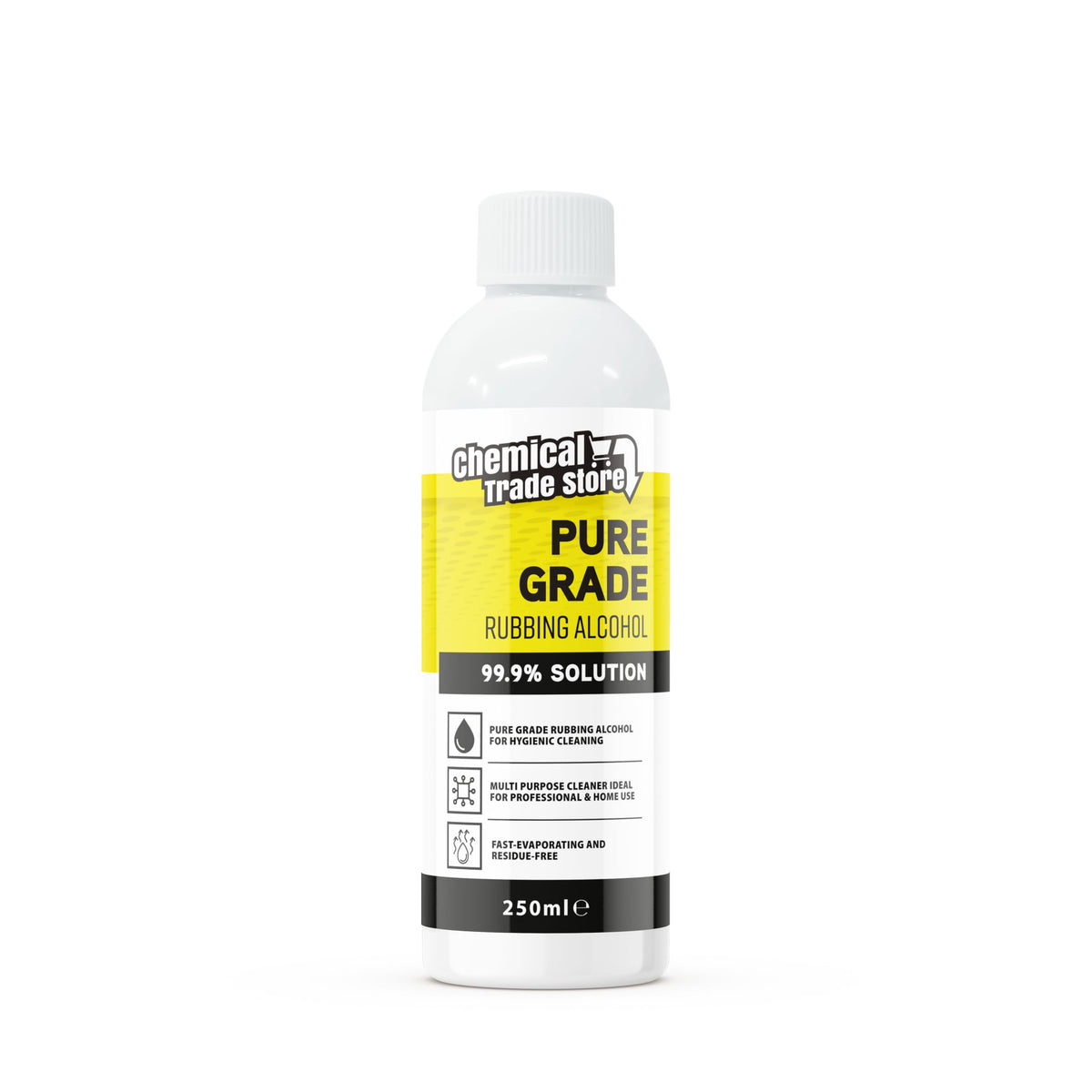Rubbing Alcohol 99.9%, 500ml - High Purity Isopropyl Alcohol for Hygienic Surface Cleaning, Care Homes, Household Cleaning, Glass, Mirrors, Bathrooms, Kitchens & Hard Surfaces