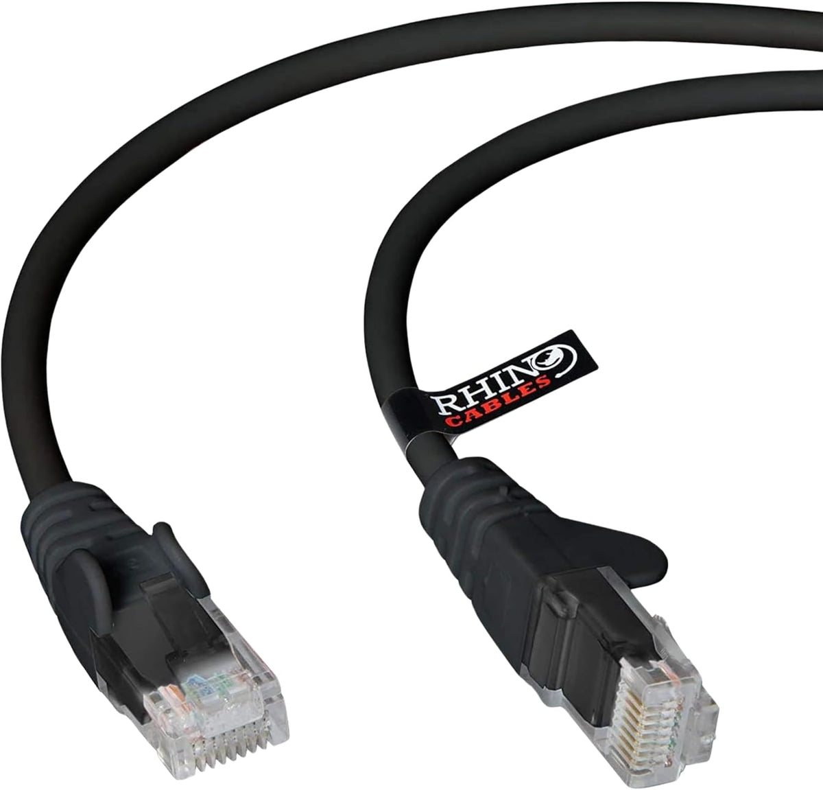 rhinocables CAT 5e Ethernet Cable, RJ45 Network Lead (3m, Black)