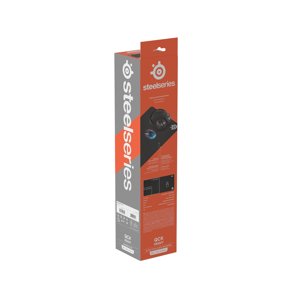 SteelSeries QcK Edge Cloth Gaming Mouse Pad - Never-fray Stitched Edges - Optimized For Gaming Sensors - Size L (450 x 400 x 2mm) - Black