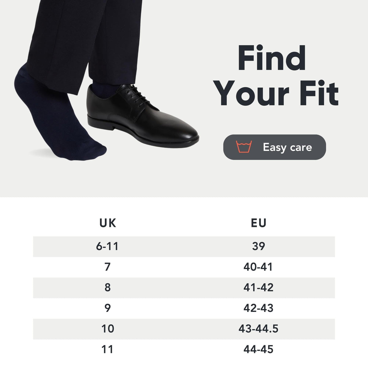 FM London 10-Pack Plain Mens Socks, Soft Cotton Rich Dress Socks Mens 6-11