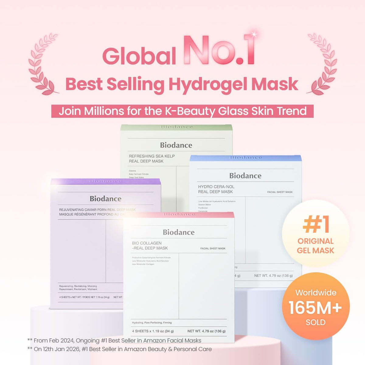 BIODANCE Bio-Collagen Hydrogel Overnight Face Mask. 4 PCs