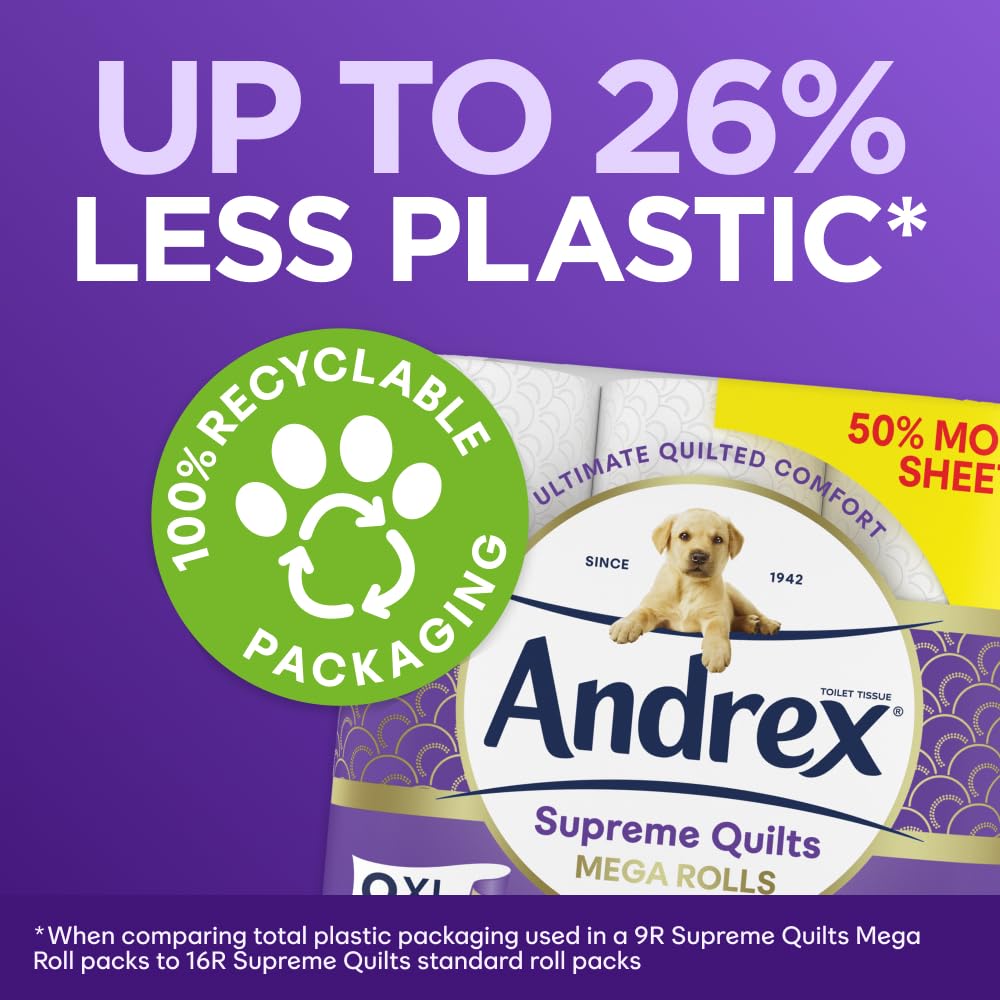 Andrex Ultimate Quilts Toilet Roll - 9 Mega Toilet Rolls