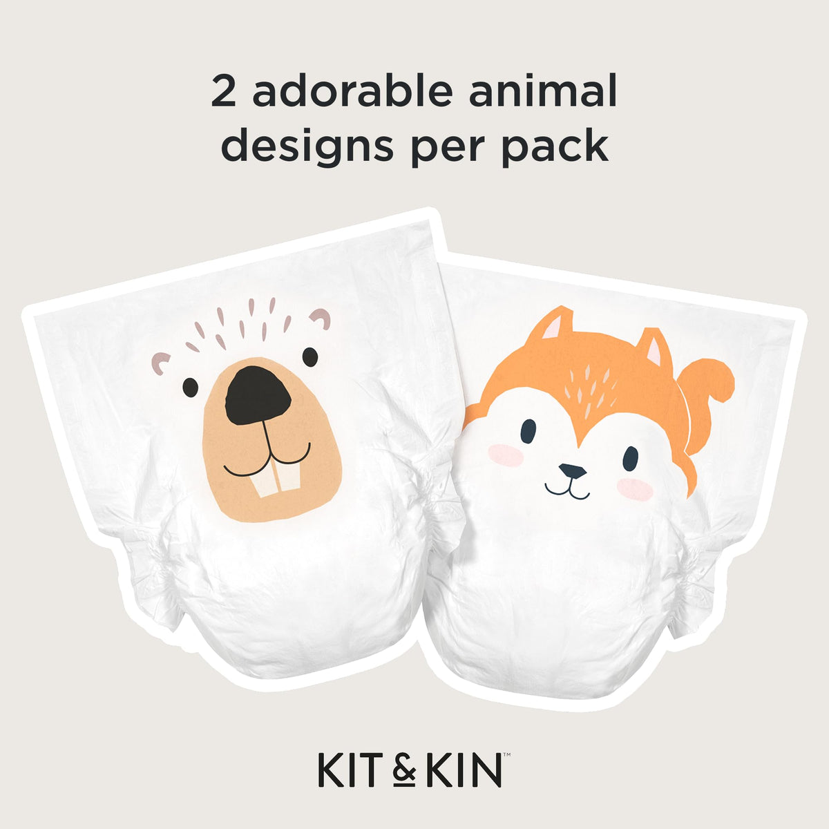 Kit & Kin Premium Baby Nappies Size 4 | 9-14 kgs / 20-31 lbs | Pack of 256 Nappies | Plant-Based Materials On Baby's Skin | Hypoallergenic | Superior up to 12 Hour Leak Protection