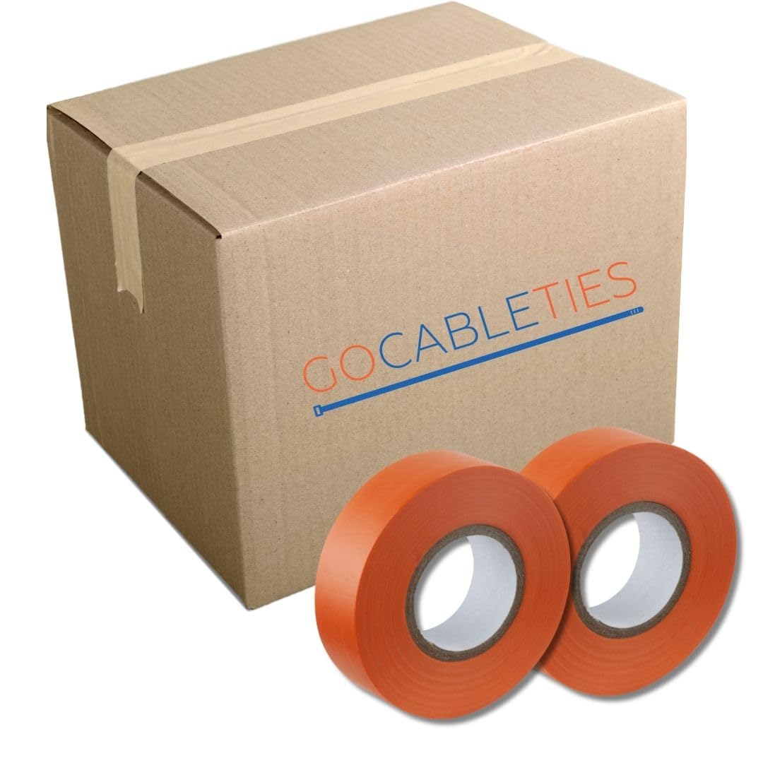 Gocableties Grey Electrical Tape, 19mm x 20m, Strong Self-Adhesive PVC Insulation Tape for Insulating, Repairing and Protecting Electrical Wires, 2 Rolls