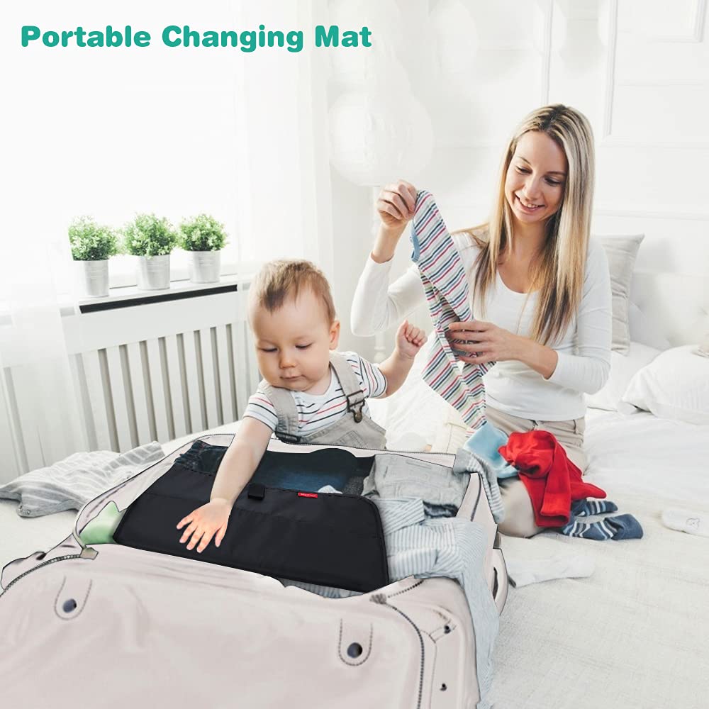 Lekebaby Foldable Travel Changing Mat Portable Baby Change Mat, Grey