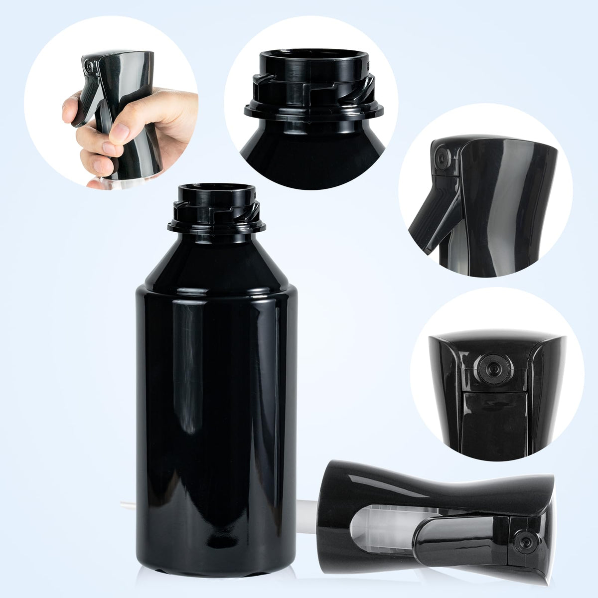 Spray Bottles Continuous Ultra Fine Mist Empty Water Bottles Hairdresser Spray Bottles Salon Hairdresser Hair Tool Water Sprayer (200ML, Mint Green)