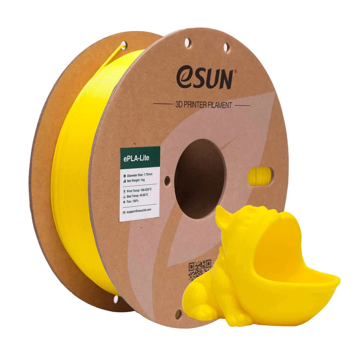 eSUN PLA Filament 1.75mm 1KG(2.2LBS), 3D Printer Filament PLA, Black