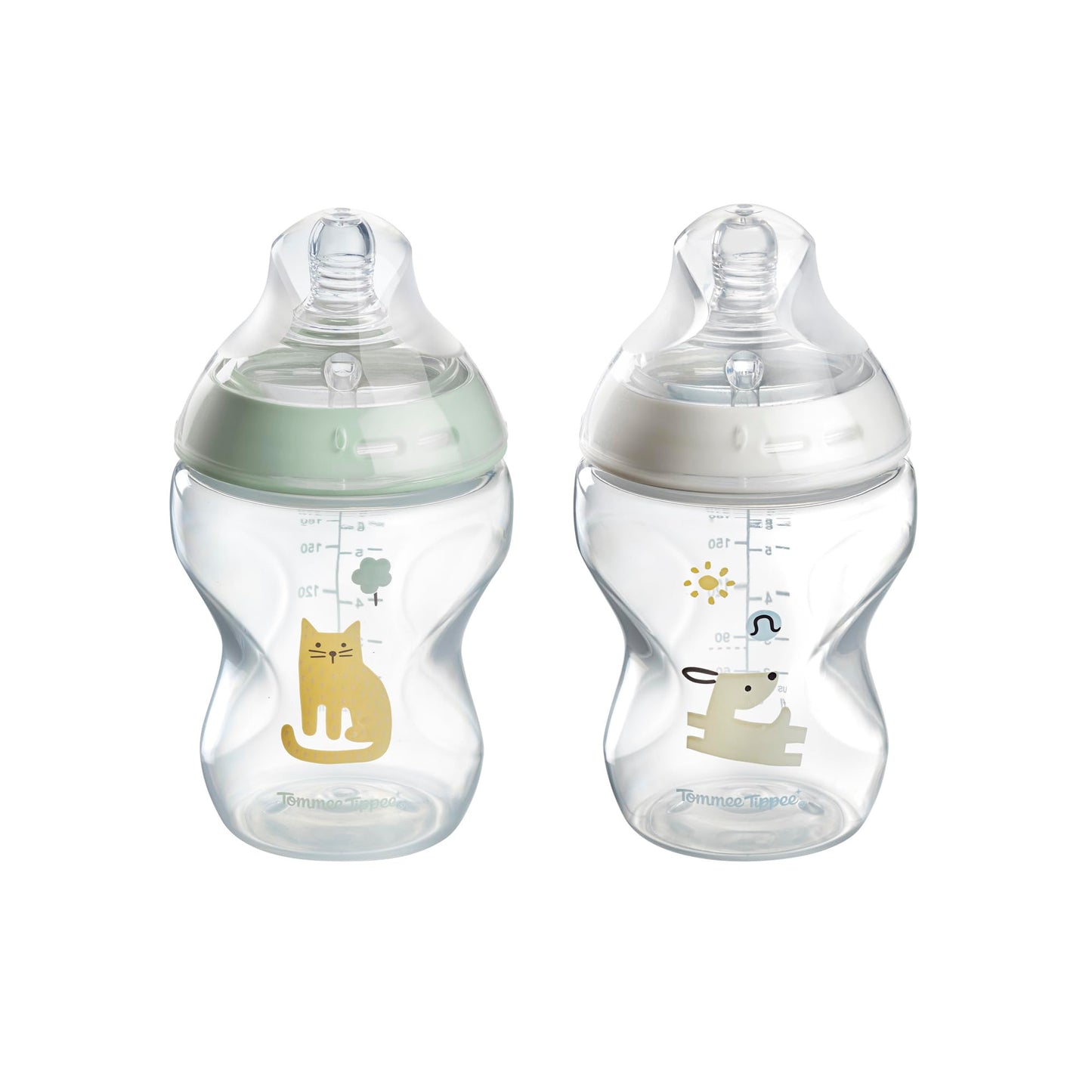 Tommee Tippee Natural Start Baby Bottles for 0m+, Pack of 6 260ml Baby Bottles, with Slow Flow Breast-Like Teat for a Natural Latch, Self-Sterilising and BPA Free, Baby Feeding Essentials