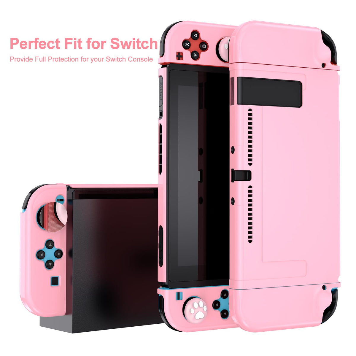 Younik Switch Accessories Bundle, 17 in 1 Switch Accessories Kit for Girls Include Switch Carrying Case with 9 Game Card Slots, Adjustable Stand, Protective Case for Switch Console & J-Con (Blue)