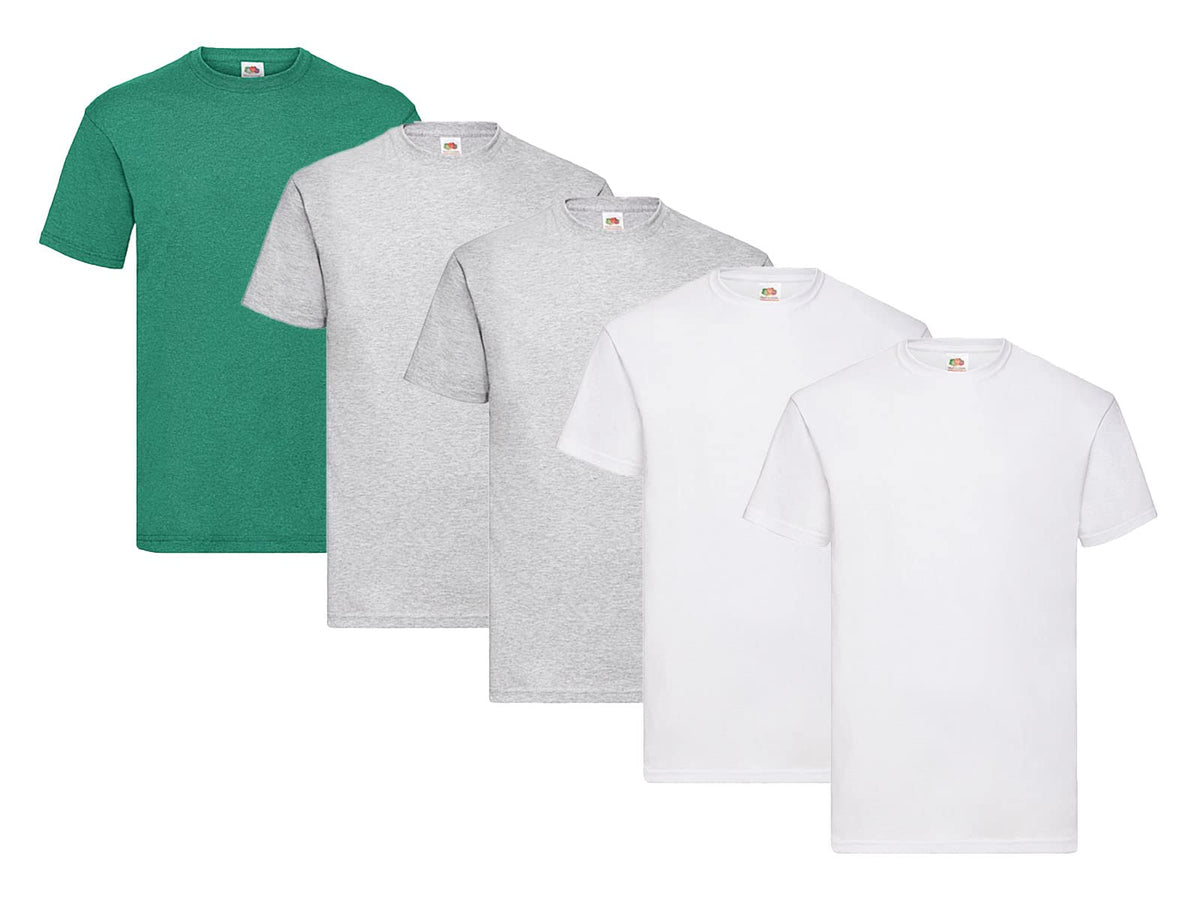Fruit of the Loom Men's T-Shirt Iconic Tee, Lightweight Ringspun Tee, 5 Pack