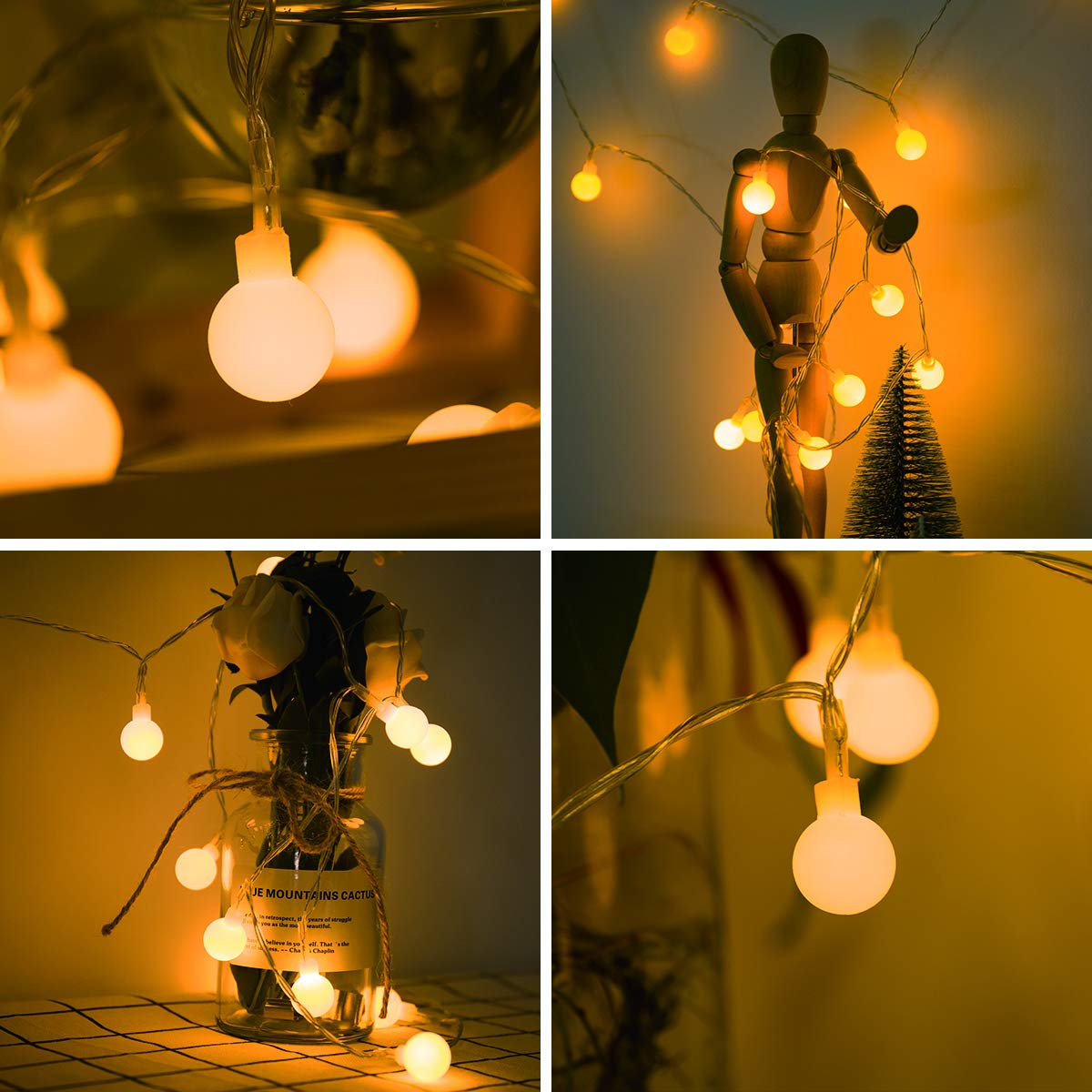 Fulighture Fairy Lights Battery Operated: 5m 16ft 40LED Snowflake