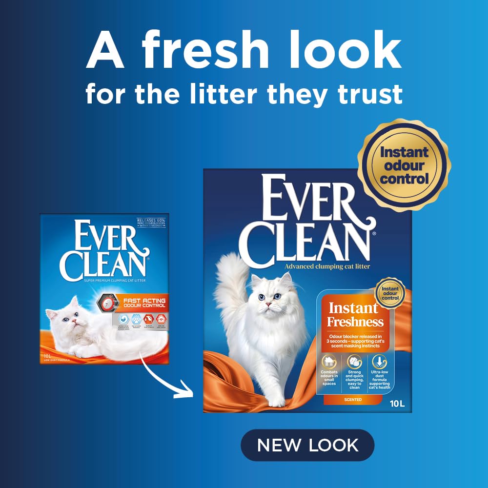 Ever Clean Clumping Cat Litter, Multiple Cat, Scented for long-lasting freshness, Unbeatable Clumping Strength, 10L