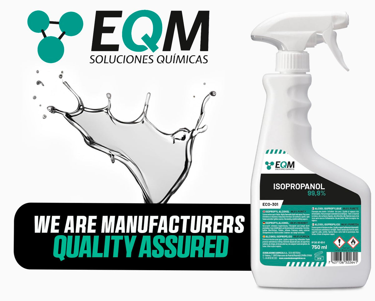 EQM - ECO-301 - Isopropyl Alcohol 99.9% Pure - Cleaning Isopropanol 1L