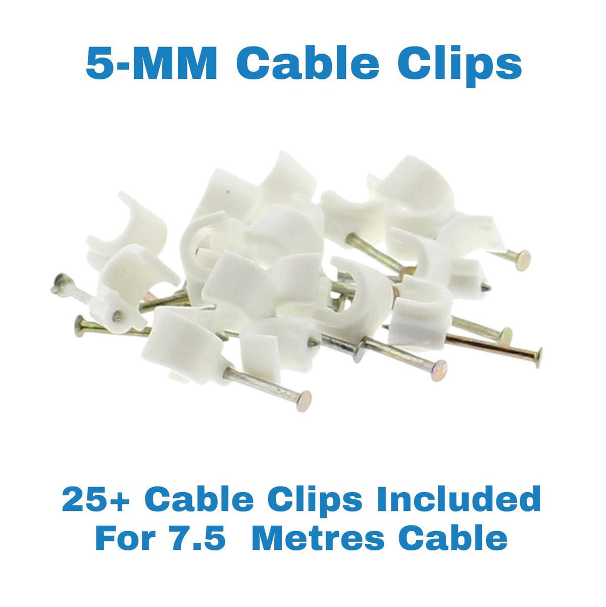 3C2V TV Coaxial Cable 8M - Nickel Plated RF Coax Extension Lead for Freesat, Aerial Socket, Freeview, Sat,DVD,VCR,SKY, Smart U-HD TV, Virgin, BT, Antenna Box, Y Splitter, Signal Booster 8.0 Meter