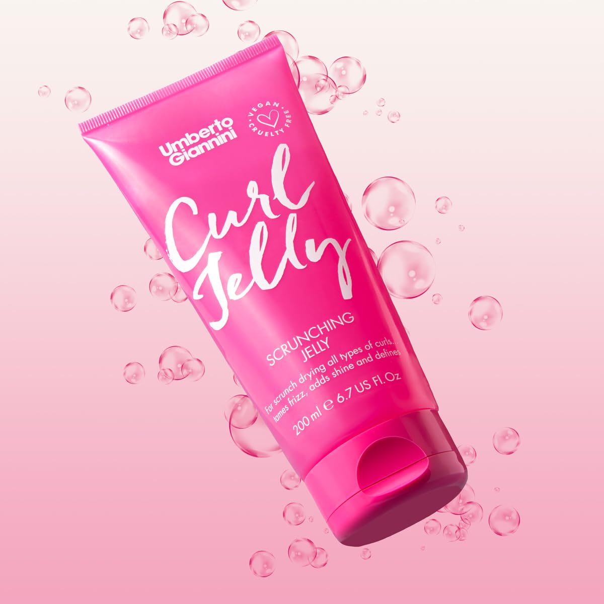 Umberto Giannini Curl Jelly Scrunching Jelly & Creme De Curl Control Cream Duo for Curly or Wavy Hair, Vegan & Cruelty Free, 2 Pack
