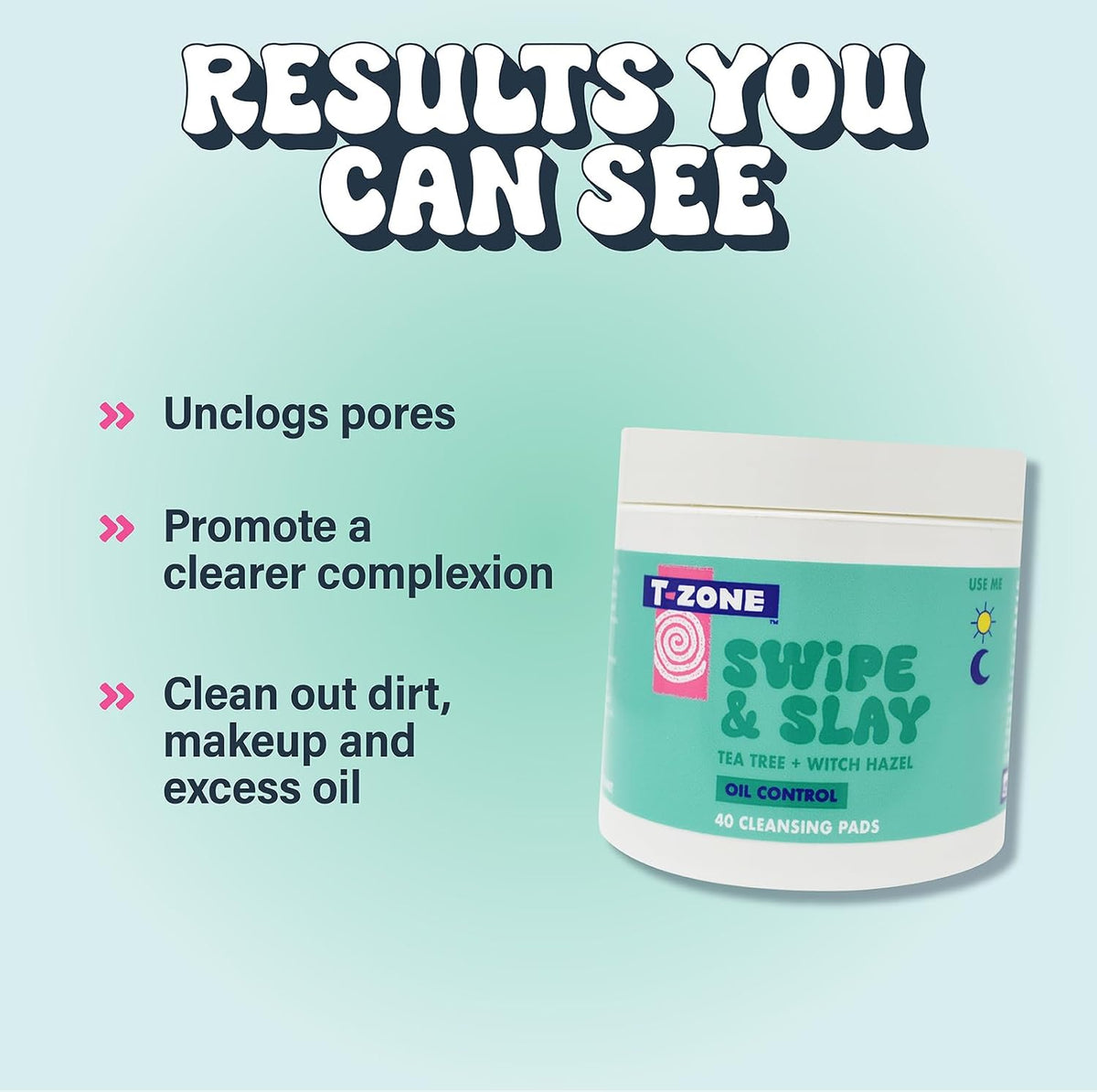 T-Zone Swipe & Slay Tea Tree & Witch Hazel Pore Pads (40 Pads)