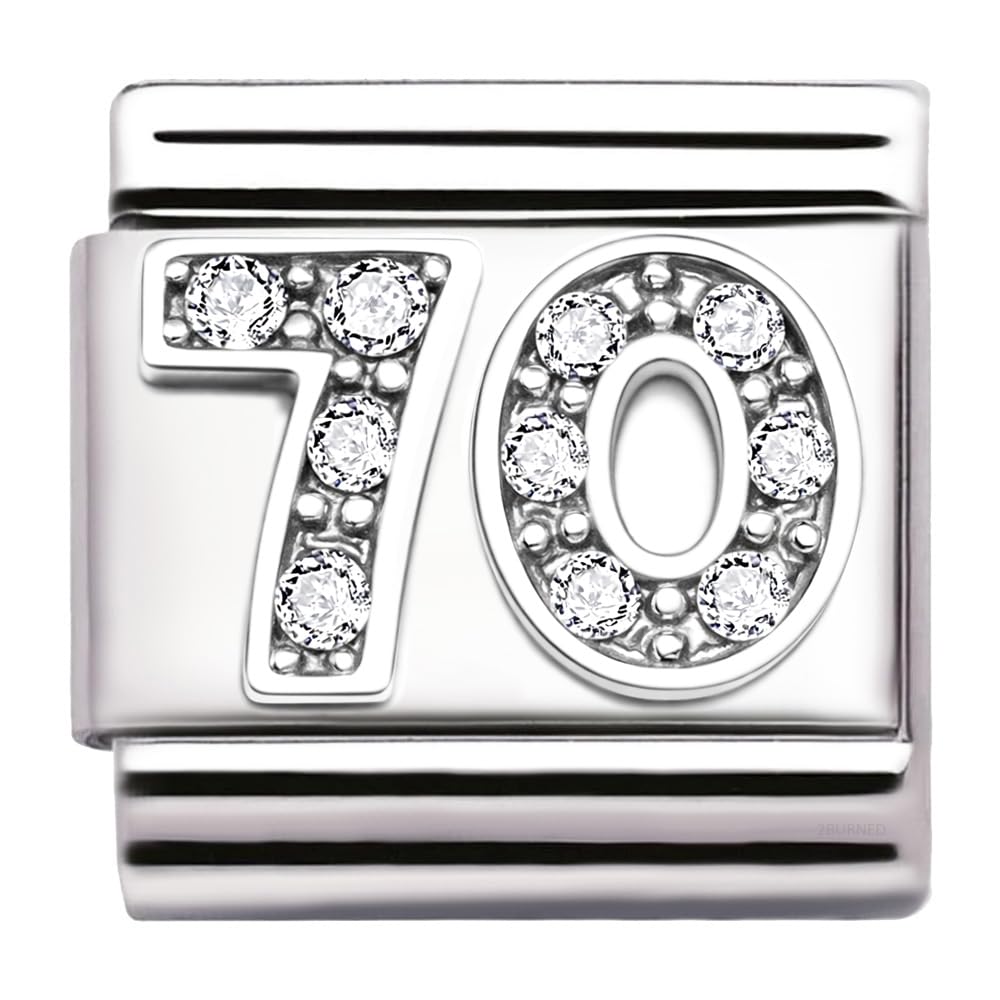 Italian Charm Link Number Birthday Milestones fit 9mm bracelet