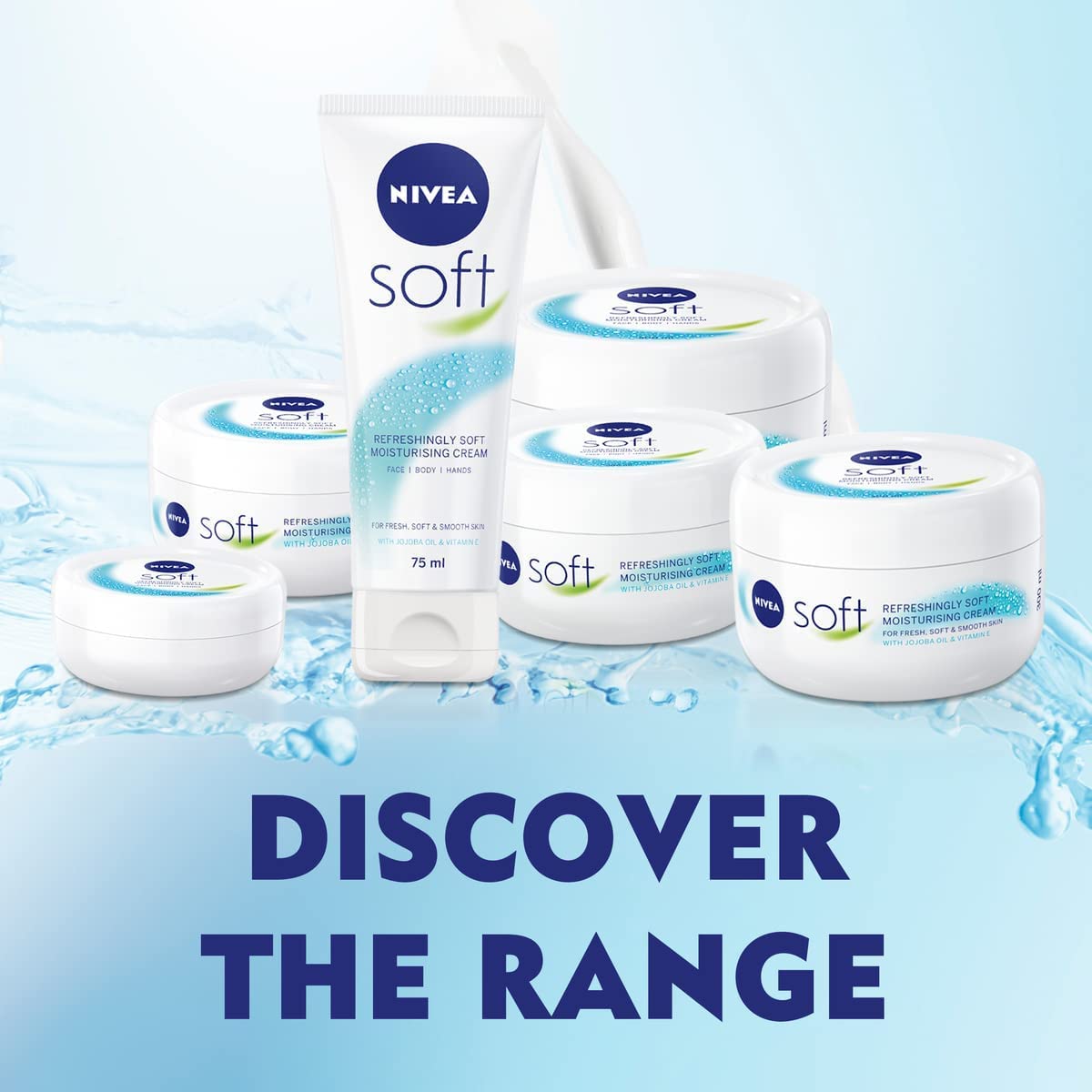 NIVEA Soft Moisturising Cream for Face, Body and Hands, 500 ml
