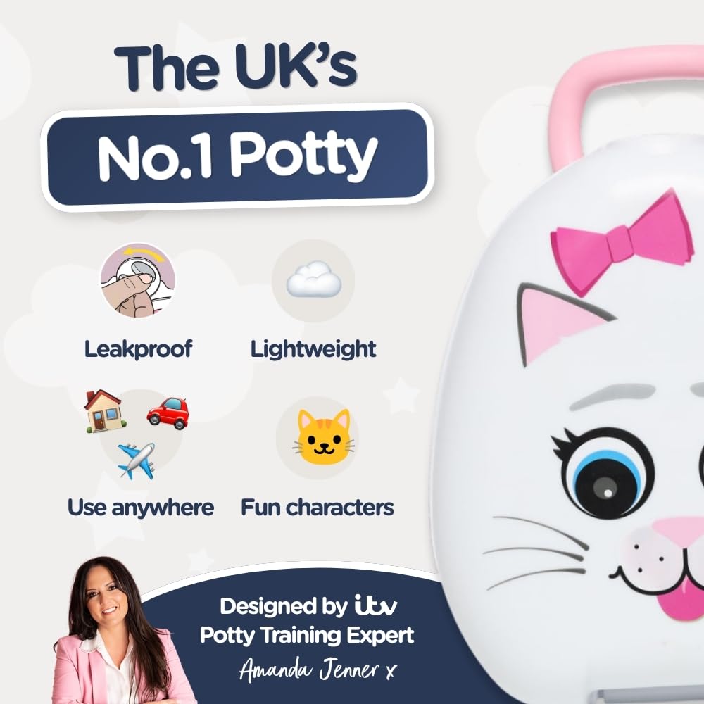 My Carry Potty - Travel Potty, Award-Winning Portable Toddler Toilet Seat for Kids to Take Everywhere (Ladybird)