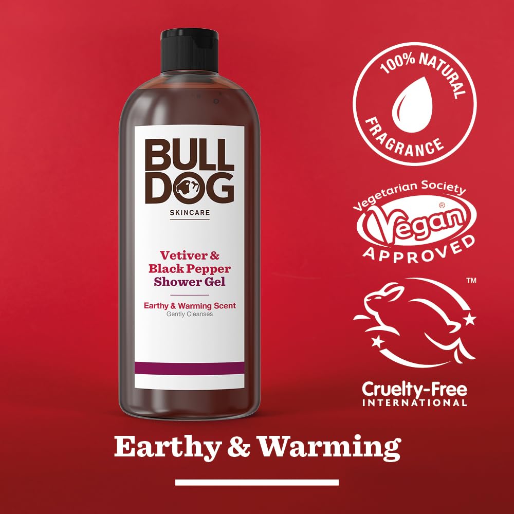 BULLDOG SKINCARE Lemon & Bergamot Shower Gel for Men, 500ml
