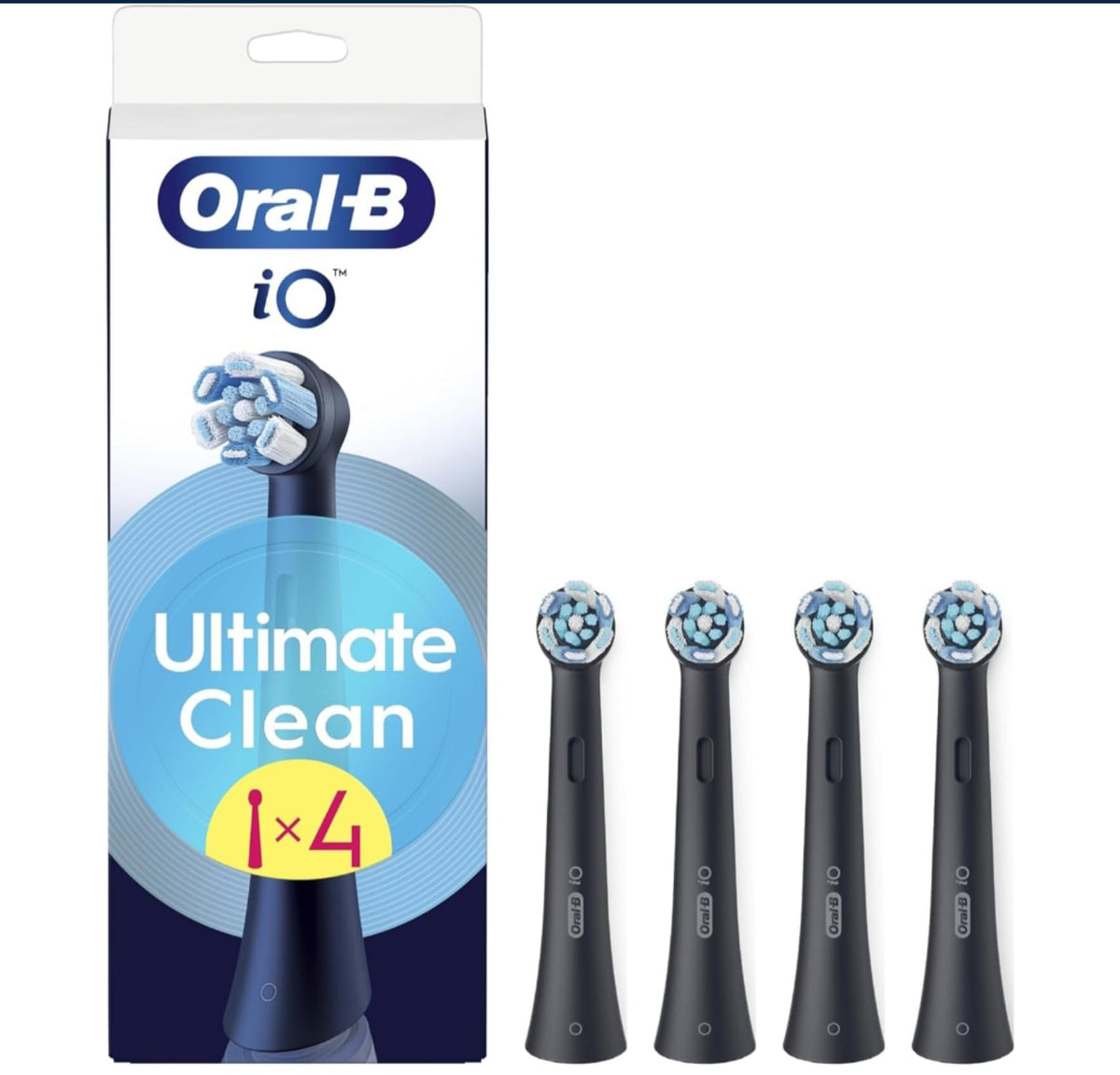 Oral-B iO Series Ultimate Clean Electric Toothbrush Heads, 8 Count, Black