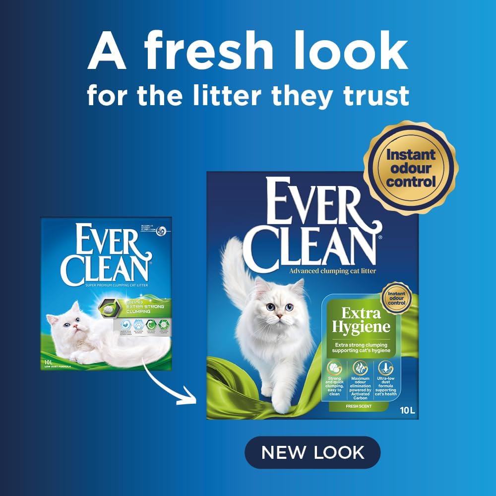 Ever Clean Clumping Cat Litter Extra Strong Clumping Cat Litter, Scented for Long-lasting freshness, 10L
