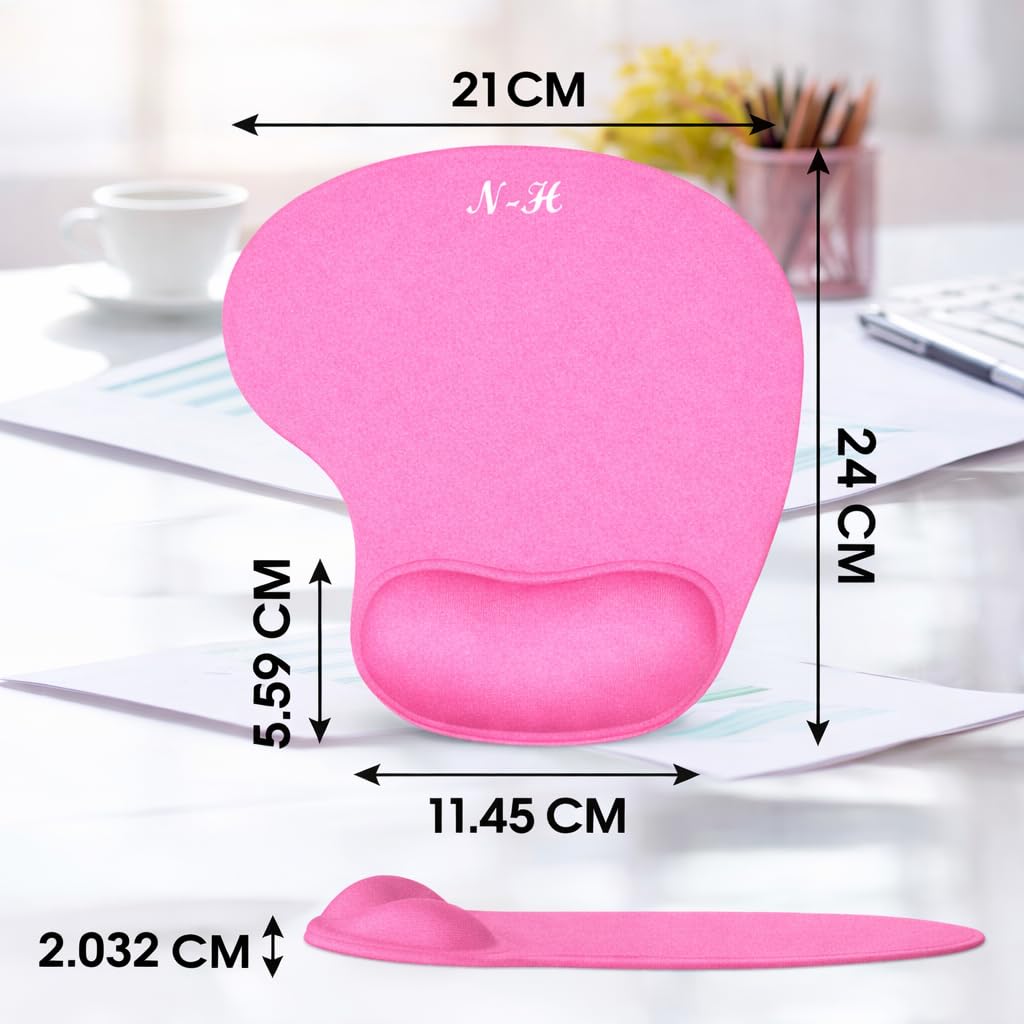 Mouse Mat ANTI-SLIP COMFORT MOUSE PAD MAT WITH GEL FOAM REST WRIST SUPPORT FOR PC LAPTOP (Blue, Regular)