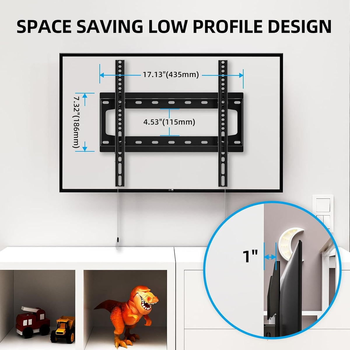 HOME VISION Heavy Duty Fixed TV Wall Bracket for 32-86 Inch Flat Screens