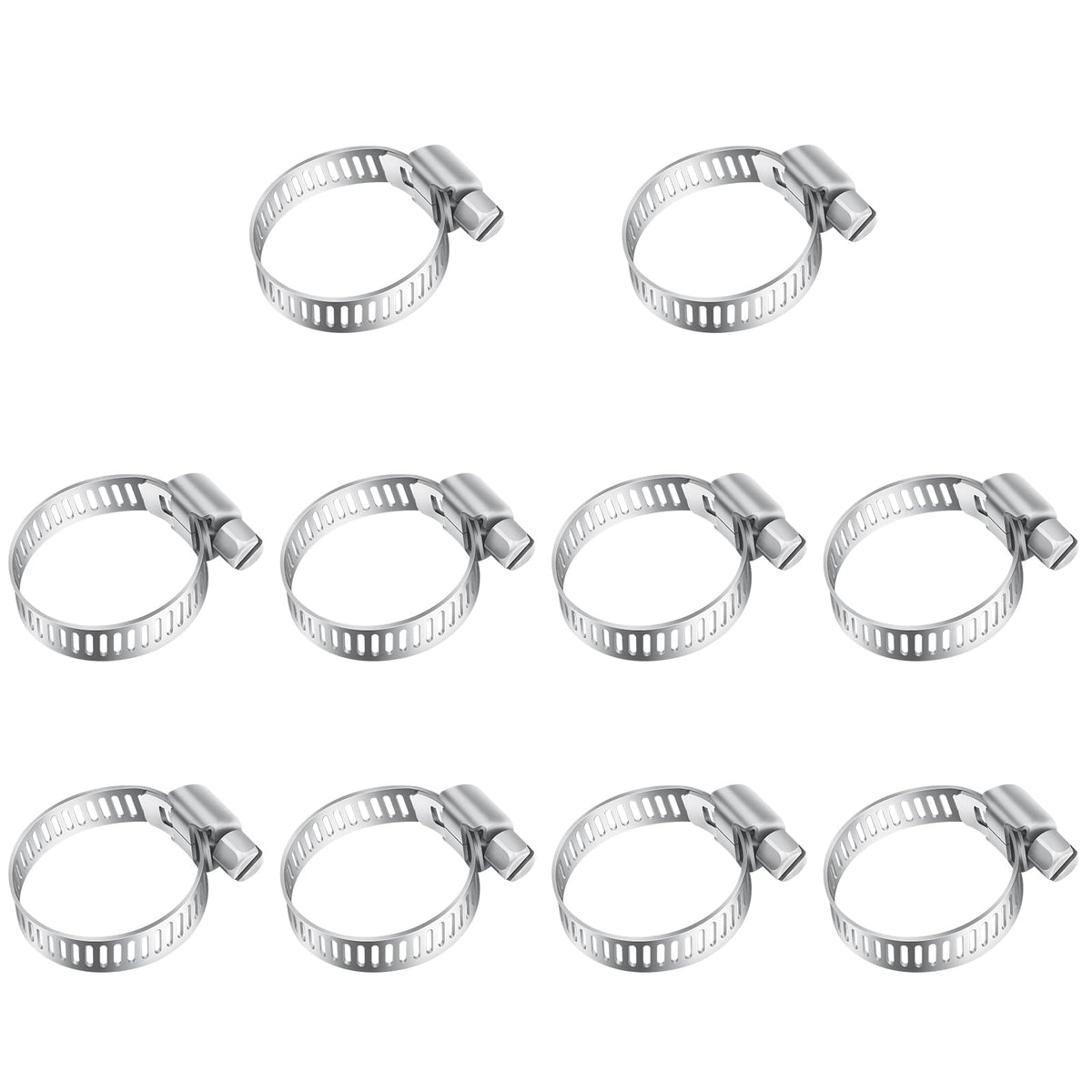 Hose Clips 141-165mm, 4 Pcs Hose Pipe Clips Stainless Steel 304