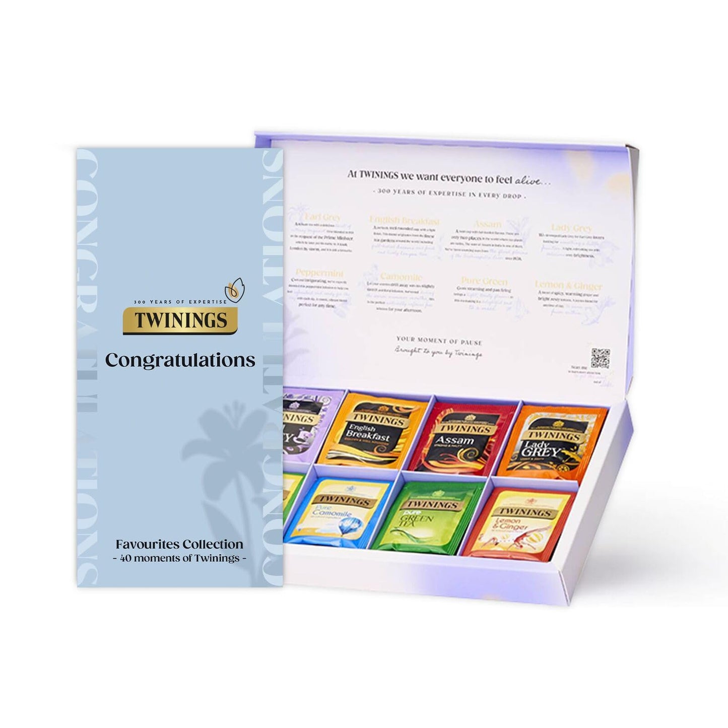 Twinings Thankyou Superblends Collection Gift Box | 40 Tea Bags | 8 Premium Green & Herbal Infusions | Gift Ideas for Women & Men