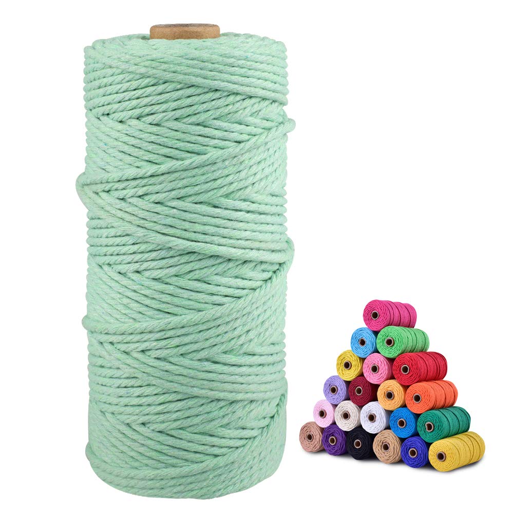 jijAcraft 4MM White Macrame Cord: 100M Cotton String Twine for Crafts