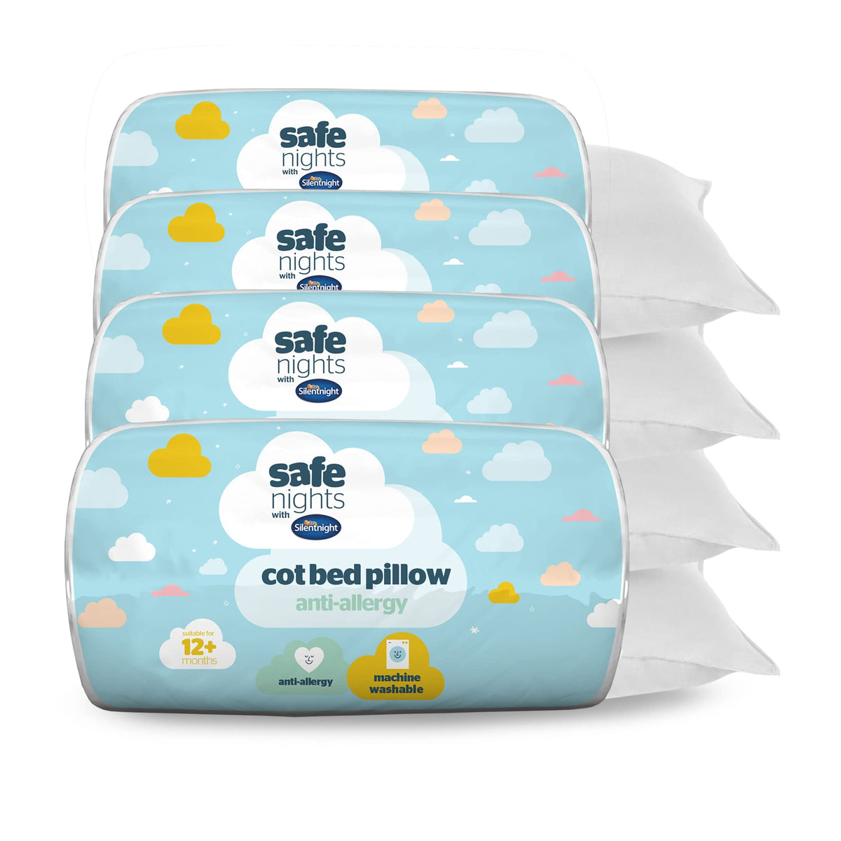 Silentnight Safe Nights Cot Bed Pillow, Anti Allergy, 1 Pack