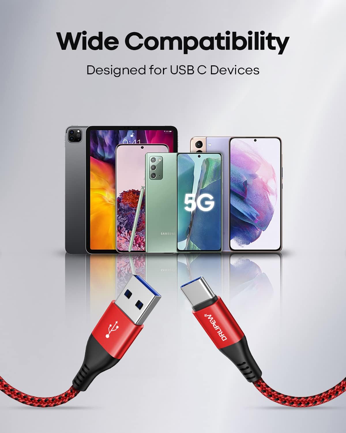 USB C Charger Cable 3Pack 3M/10FT,USB Type C Fast Charging Cable Braided