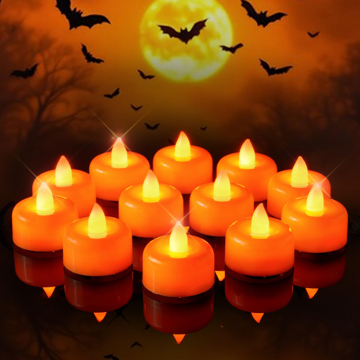 AMAGIC 24 Pack Battery Operated Flameless LED Tea Lights Candles Electric