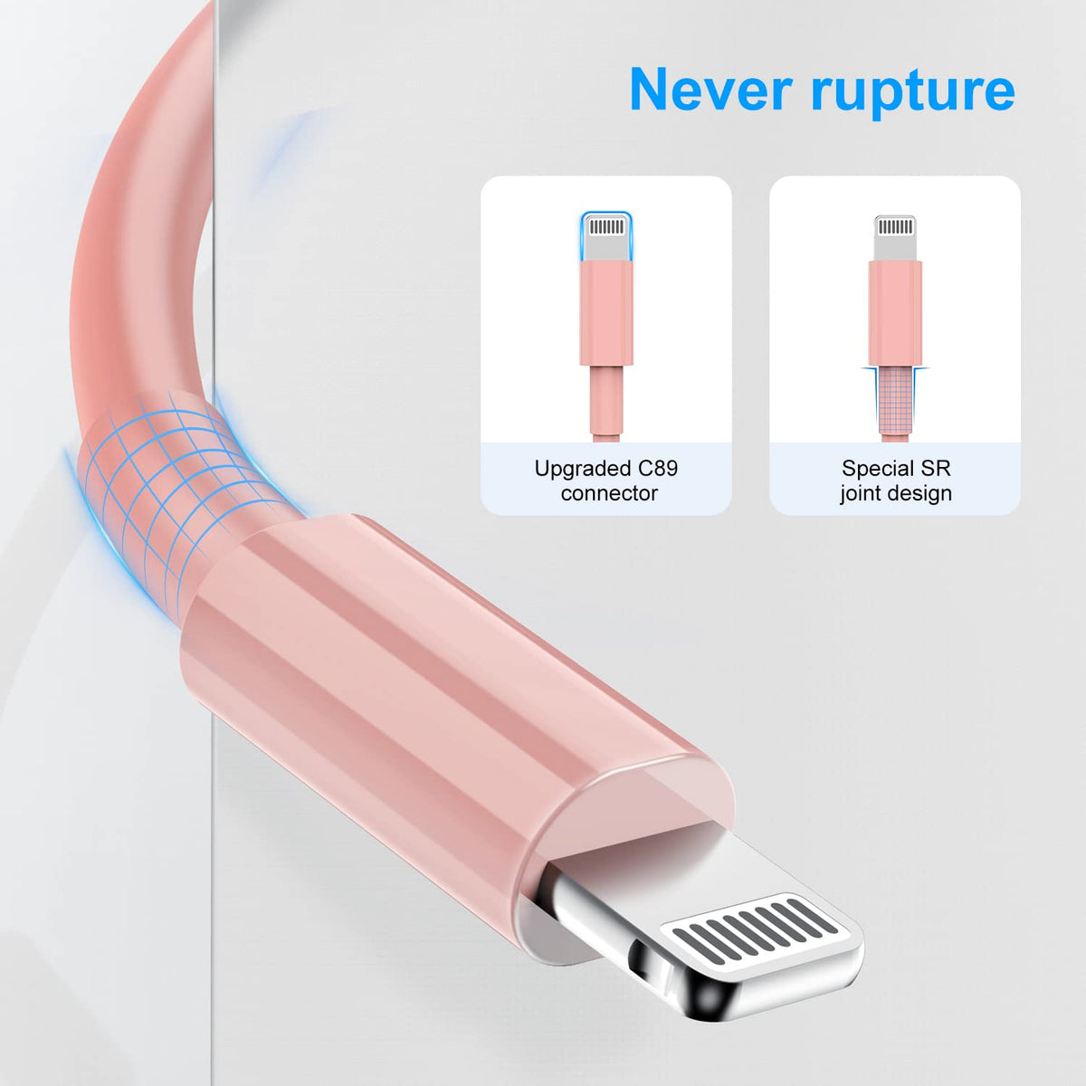 2 Pack Apple MFi Certified iPhone Charger Cable 2m, Apple Lightning to USB Cable Cord 2 metres Fast Charging A pple Phone Long Cable for iPhone13/12/12 mini/ 11/11Pro/Max/X/XS/XR/XS Max/8/7/6/iPad