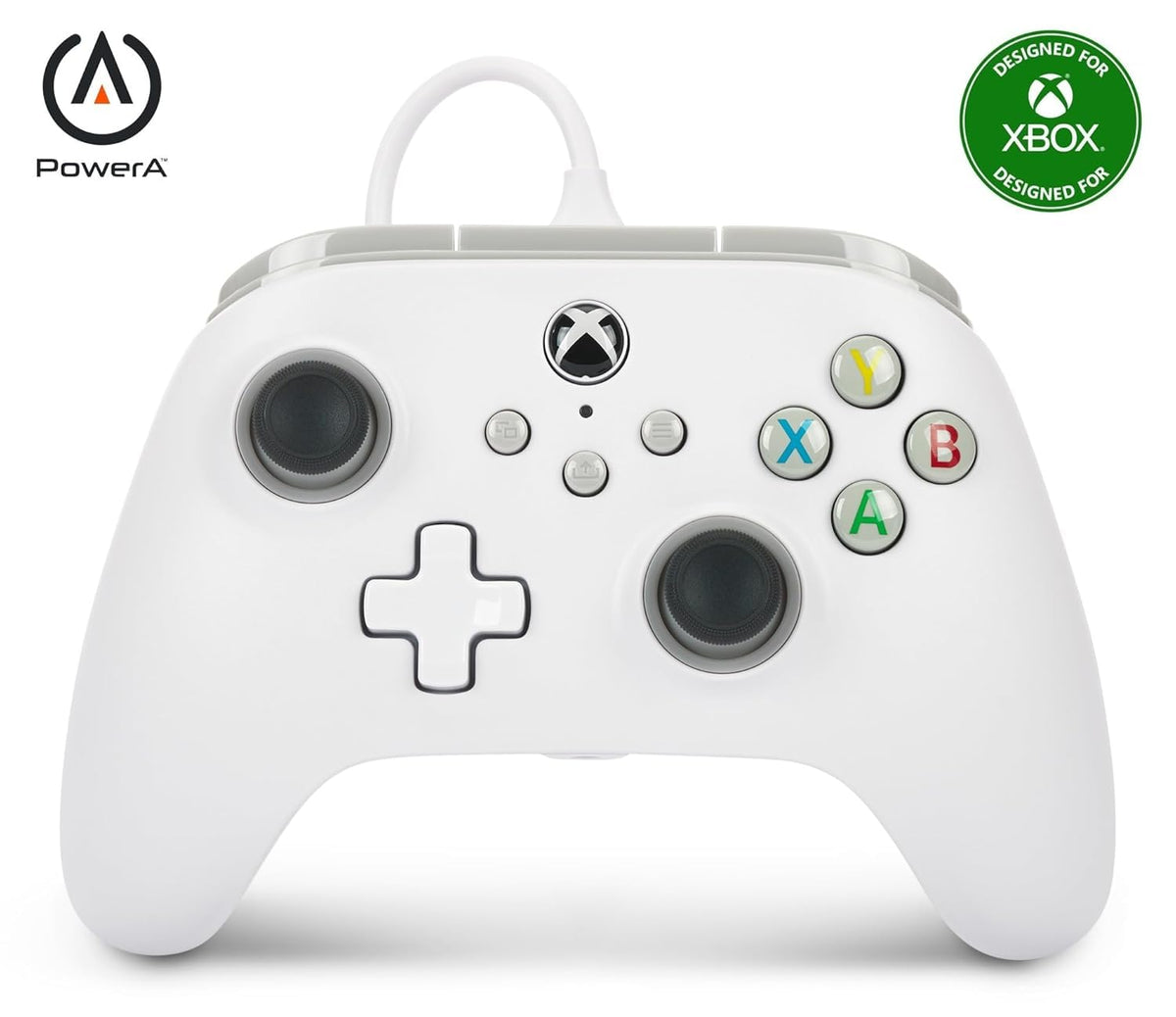 PowerA Wired Controller For Xbox Series X & S, Xbox One, PC, Windows 10 & 11, Dual Rumble Motors, Detachable 10ft USB Cable, 3.5mm Stereo Headset Jack, Official: Blue