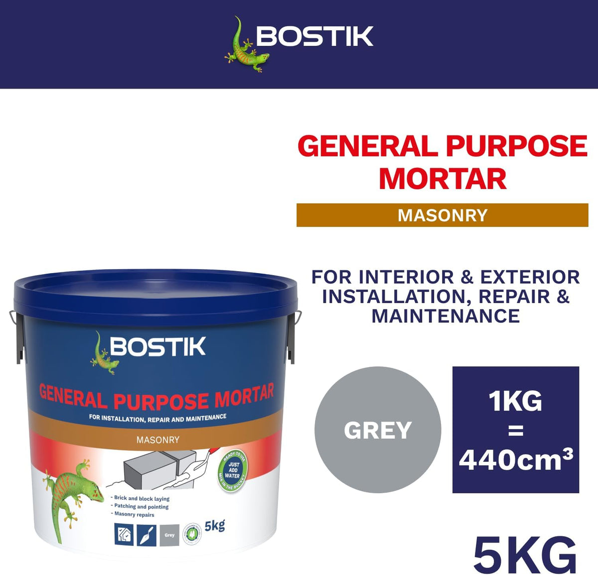 Bostik Cementone General Purpose Mortar 5kg