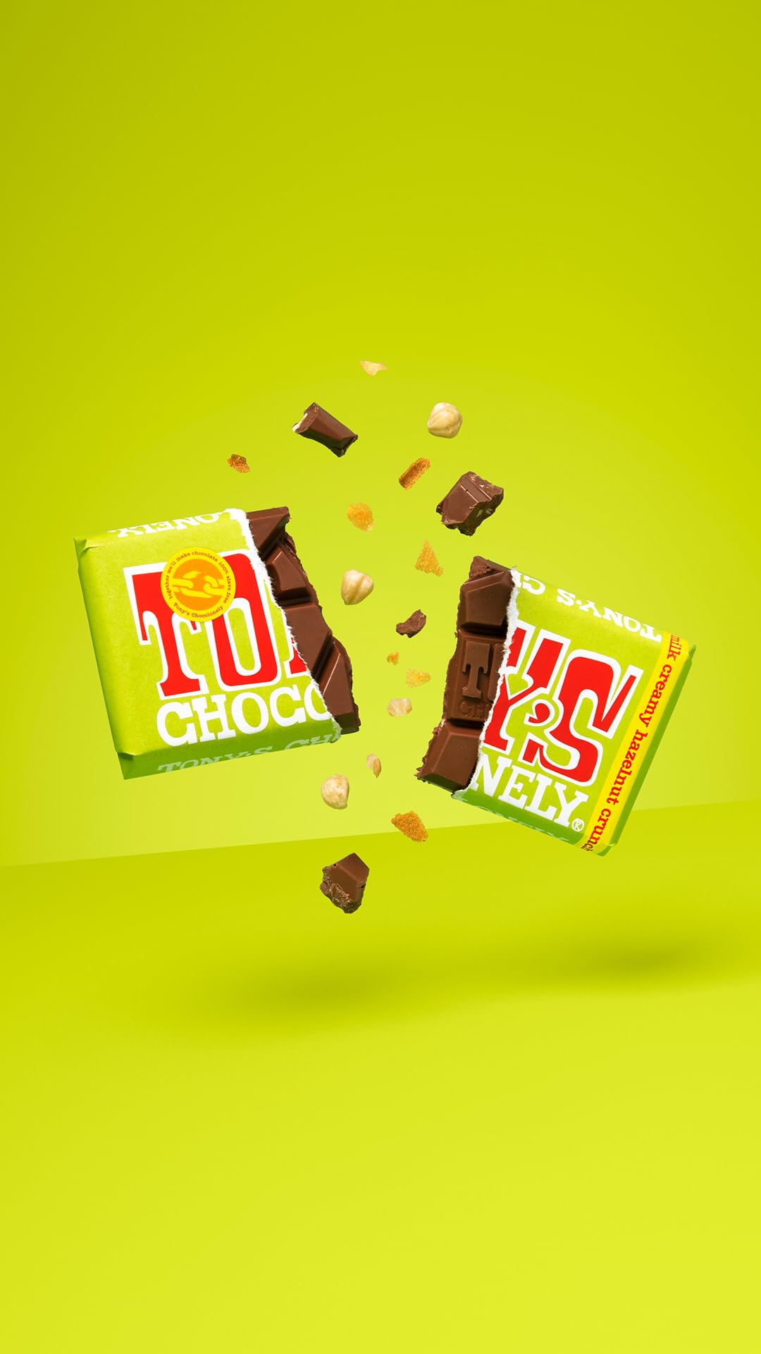Tony's Chocolonely Milk Chocolate Bar - 180g Belgian Fairtrade Chocolate, Gift, 32% Cocoa, Vegetarian