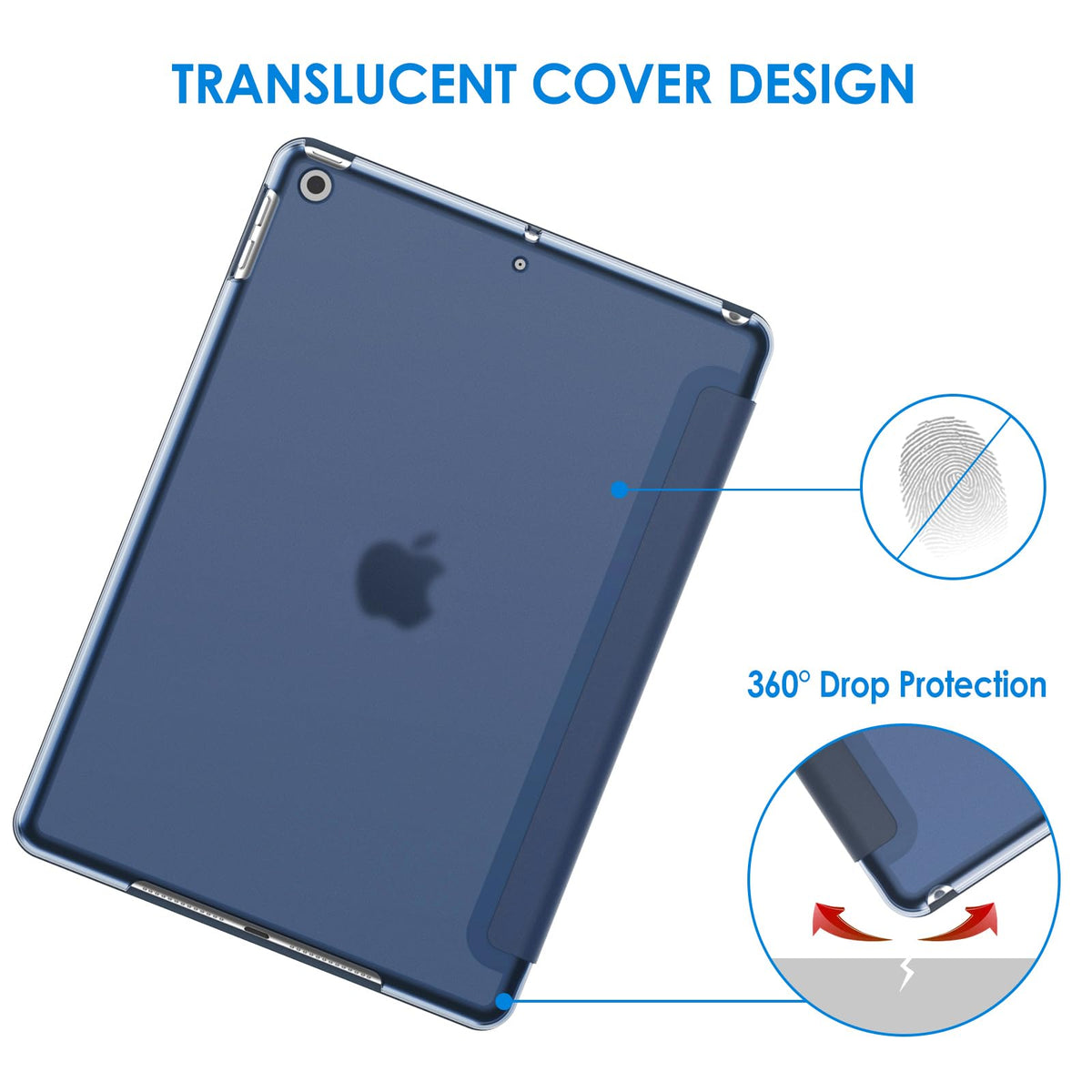 JETech Case for iPad 9th/8th/7th Gen 10.2", Beige