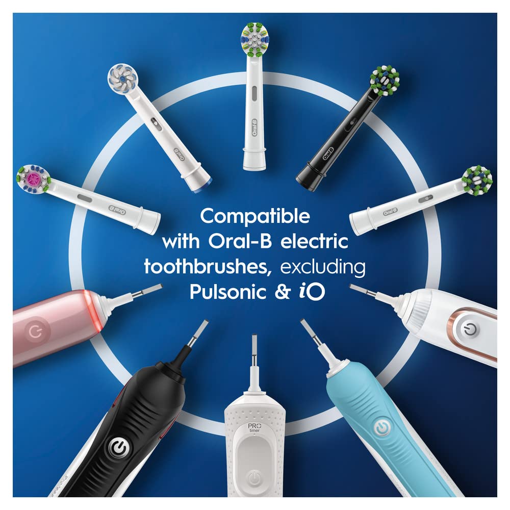 Oral-B Pro Cross Action Electric Toothbrush Heads, 4 Count, Black