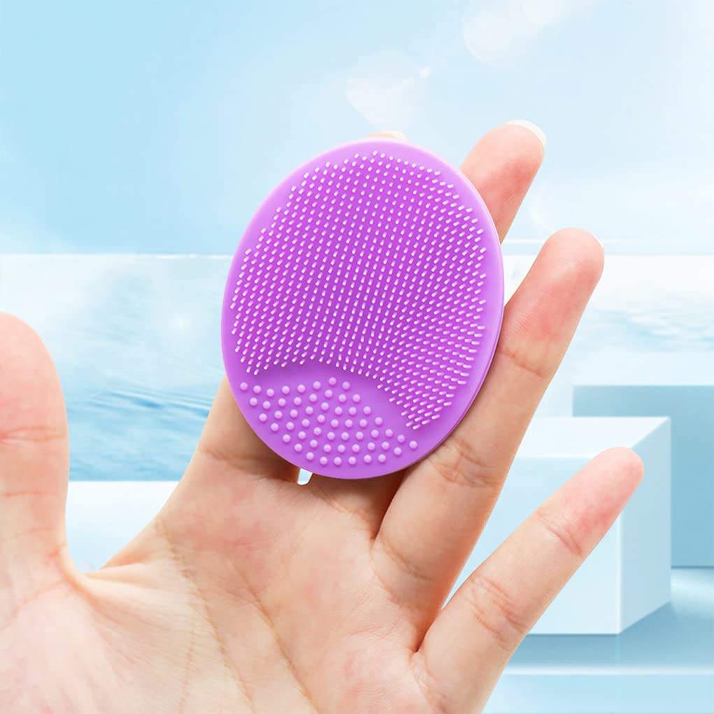 Baby Bath Brush, Baby Cradle Cap Brush, Silicone Massage Brush, Silicone Scrubbers Exfoliator Brush, Baby Skin Scrubbers Essential for Dry Skin, Cradle Cap and Eczema 2 Pack (Blue & Green)