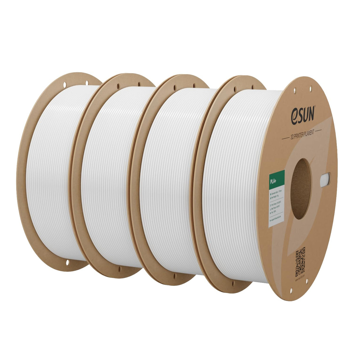 eSUN PLA+ 3D Printing Filament 1KG(2.2lbs), Enhanced Toughness, Cold White
